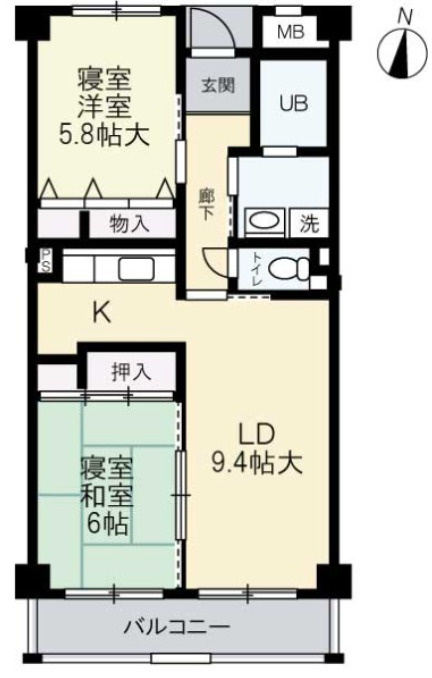 プルミエハイツ花園の間取り