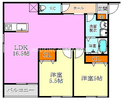 プライム神戸垂水の間取り