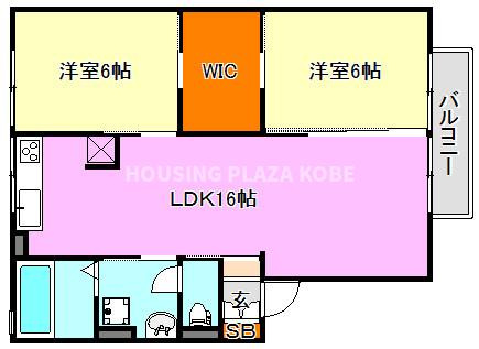 ガーデンコート車Ａ棟の間取り