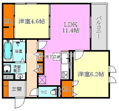 イルソラーレ須磨の間取り