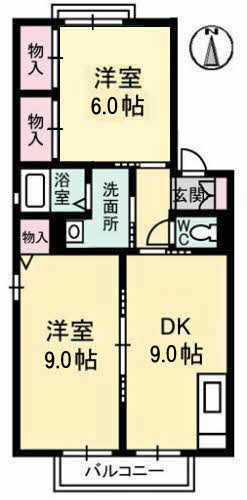 【間取り】 | レーベン板野B棟