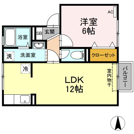 【間取り】 | シャトレ･アン津高Ⅱ 　