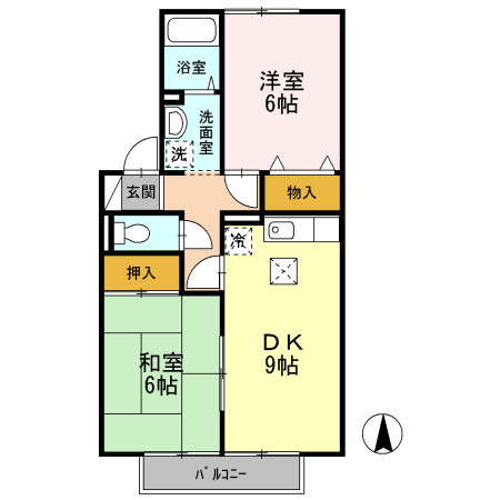【間取り】 | アリッサム２１　B棟