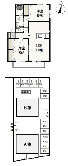【間取り】 | ペアフィールドＡ