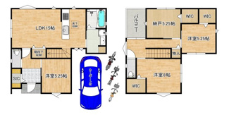 【間取り】 | 毛穴町　中古一戸建 | ファミリーにおすすめのゆとりある３ＳＬＤＫの間取り！資料請求だけでもお問い合わせください♪