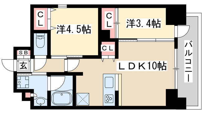 【間取り】 | シーズンフラッツ緑地公園