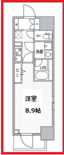 【間取り】 | ザ　パームス熊野前