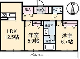 ＢＥＲＥＯ蔵本元町【ＢＥＬＳ認証】の間取り