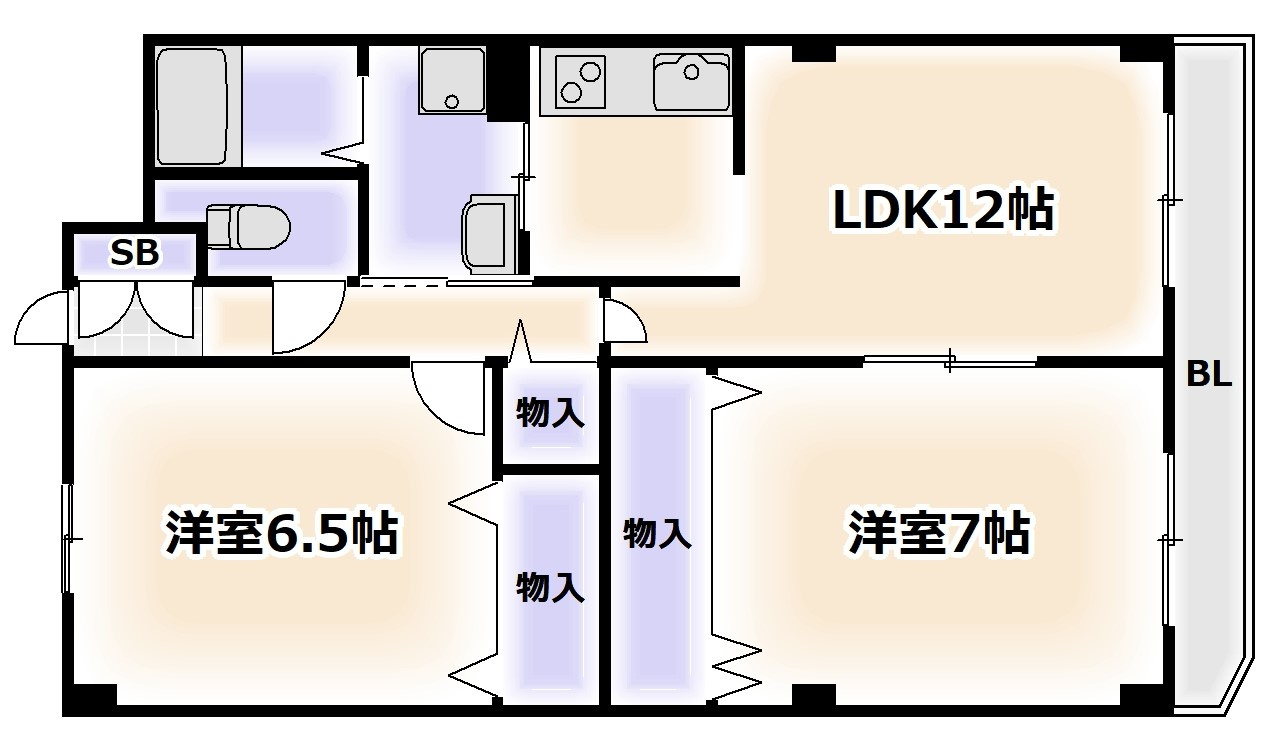 エルロード住吉7号館の間取り