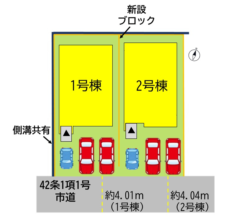 若葉2丁目2期1号地の土地図