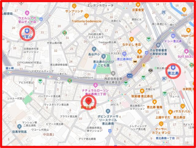 【地図】 | Ｒ－ＥＢＩＳＵ