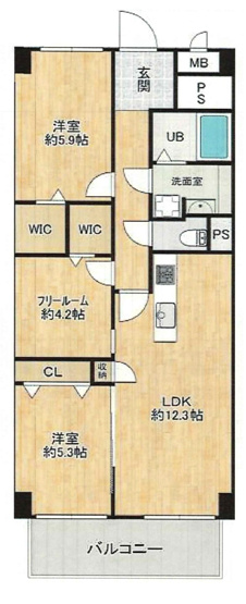 【間取り】 | ハイム北野 | Ｒ８年８月末室内全面改装完了予定・ペット飼育可(飼育規定有)