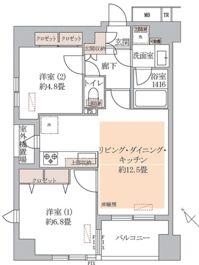サンクタス築地の間取り