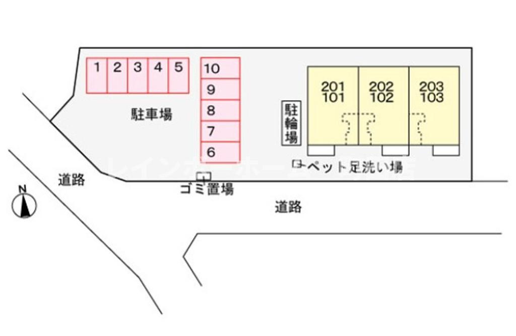 グランディール天神※初期費用分割あと払いサービス利用可能物件の区画図