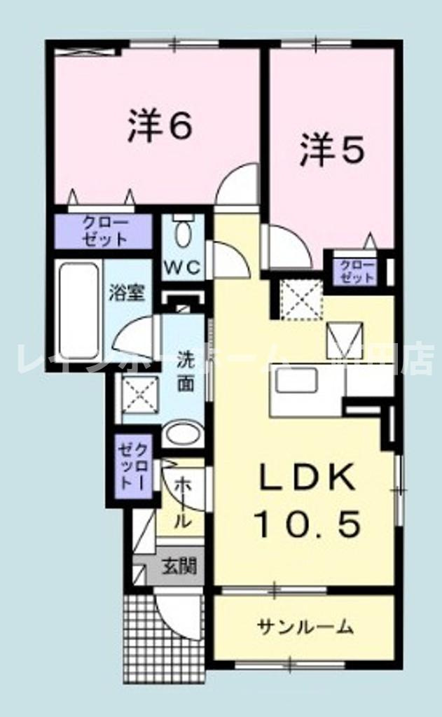 グランディール天神※初期費用分割あと払いサービス利用可能物件の間取り