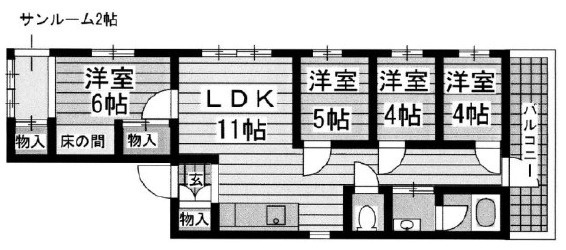 ナンブマンションの間取り