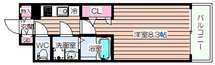 【間取り】 | エスリードレジデンス弁天町グランデ