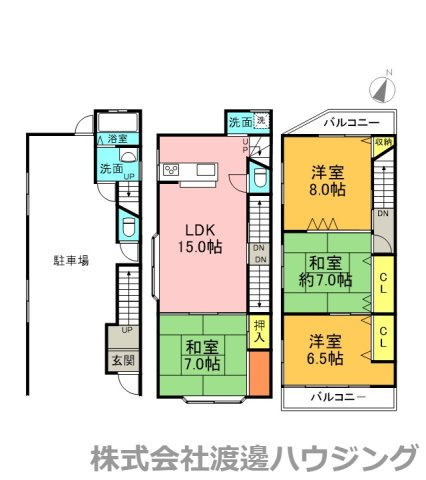 門真市岸和田3丁目一戸建の間取り
