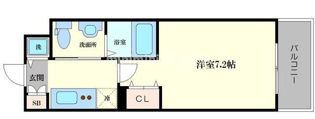 大阪市西区江戸堀１丁目の賃貸マンションの間取り