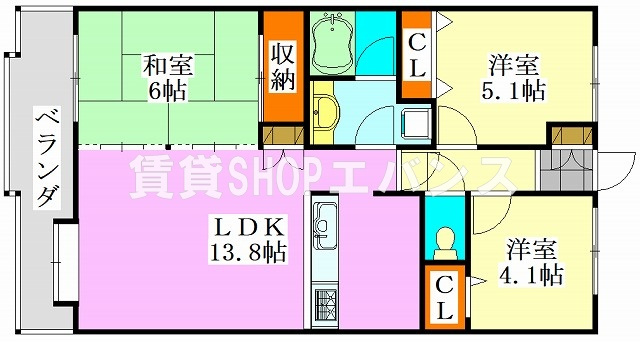 【間取り】 | グリーンパーク船橋