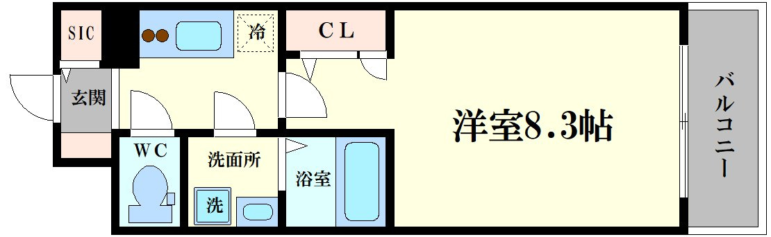 大阪市港区弁天５丁目の賃貸マンションの間取り