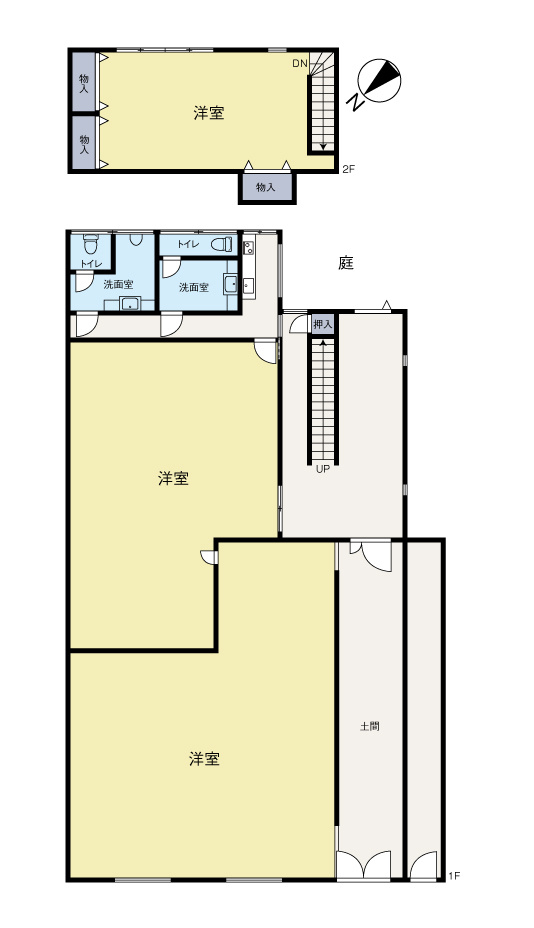 岸和田市北町　中央会館の間取り