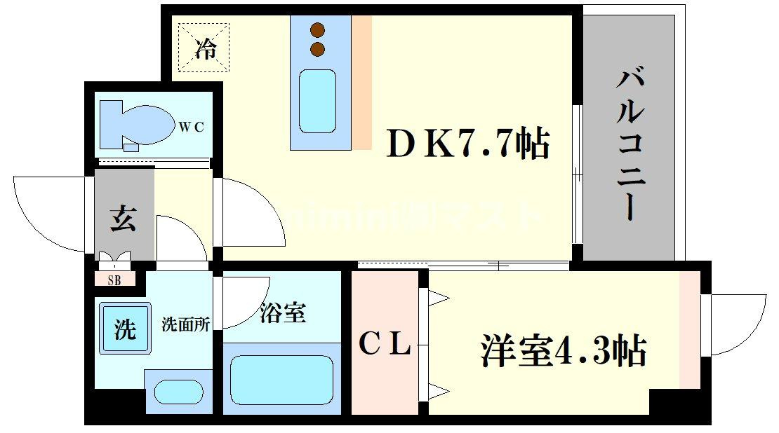 プレジオ難波ASIANの間取り