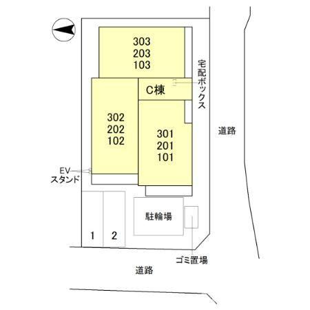TORISIA千里丘Ⅲの区画図
