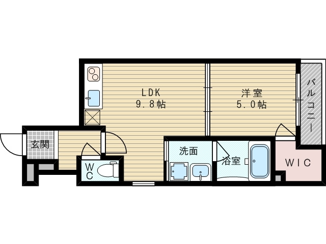 大阪市東淀川区淡路５丁目のアパート