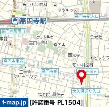 ダイナシティ高円寺の地図