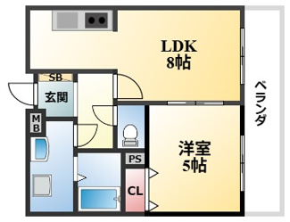 【間取り】 | エルベコート豊中本町
