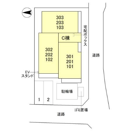TORISIA千里丘Ⅲの区画図