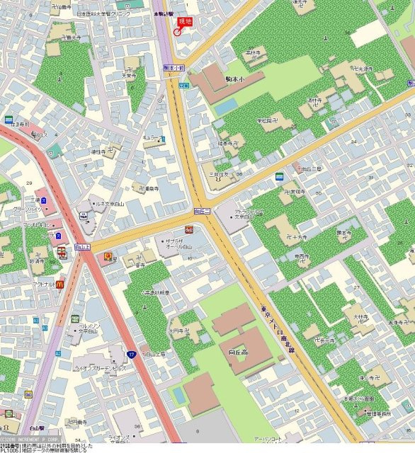 メインステージ本駒込駅前の地図
