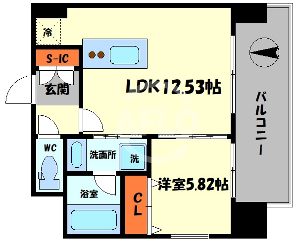 プレジオ難波WESTの間取り|プレジオ難波WEST　間取り
