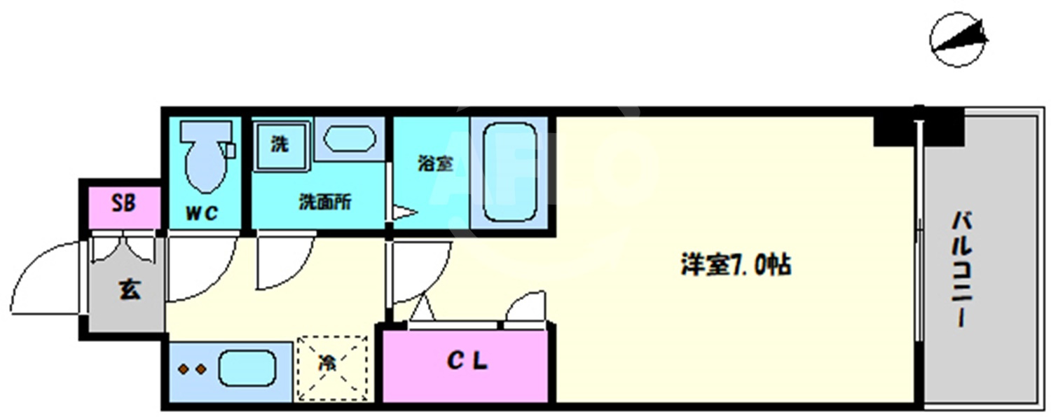 S-RESIDENCE大阪九条Northの間取り|S-RESIDENCE大阪九条North　間取り