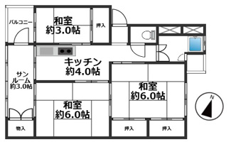 【間取り】 | 五位の池北ビル