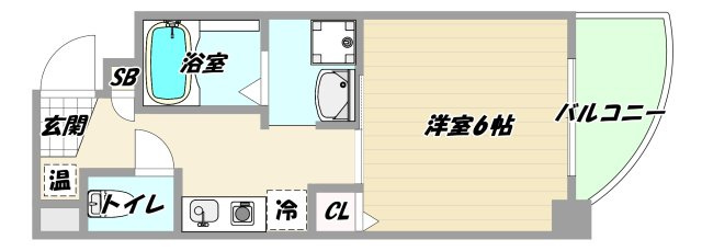 大阪市東淀川区東中島２丁目の賃貸マンションの間取り