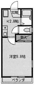 メゾンオークの間取り|間取りです。