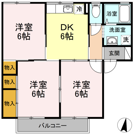 【間取り】 | シャトル春水　C棟