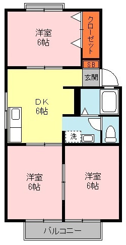 【間取り】 | カーサ若葉A