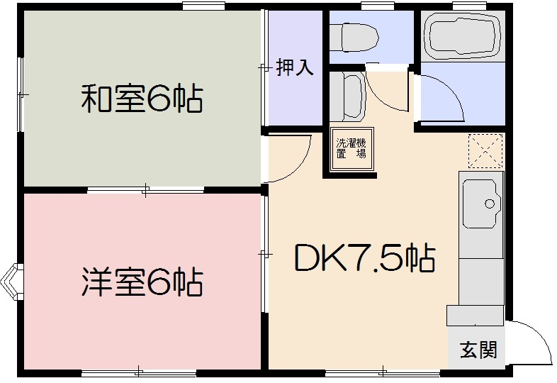 メゾン浜野B棟の間取り