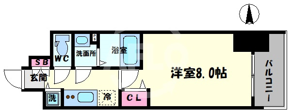 プレサンス谷町七丁目Ⅱの間取り|プレサンス谷町七丁目II　間取り