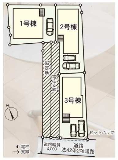 我孫子市寿２丁目新築戸建【我孫子第一小学校：6分】の区画図|区画配置図