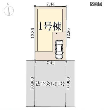 藤江駅徒歩6分　藤が丘6期　新築限定1棟の区画図