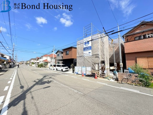 藤江駅徒歩6分　藤が丘6期　新築限定1棟の前面道路含む現地写真