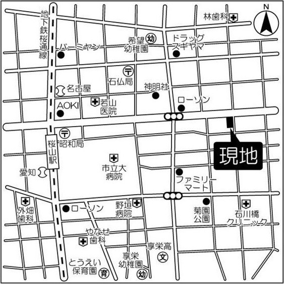 ゼスタレジデンス桜山の地図
