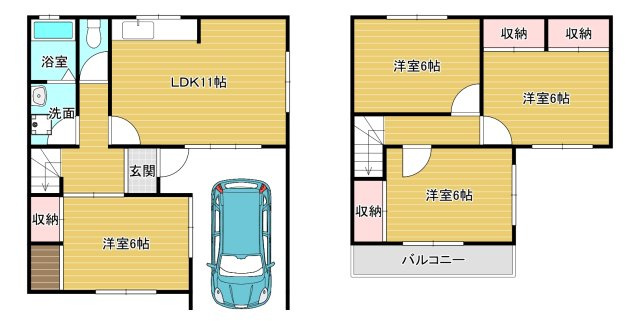 和泉市伏屋貸家の間取り