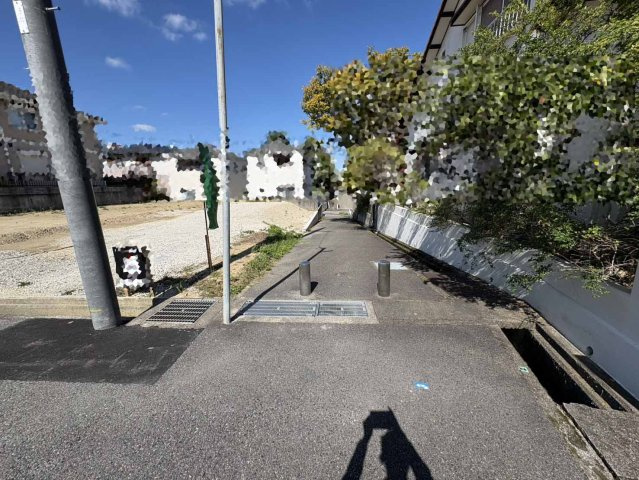 藤原台北町一丁目土地の前面道路含む現地写真