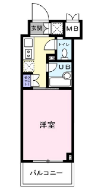 ルーブル蒲田壱番館の間取り|間取り　1Kバストイレ別