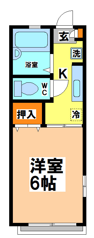 小金井市東町１丁目のアパートの間取り